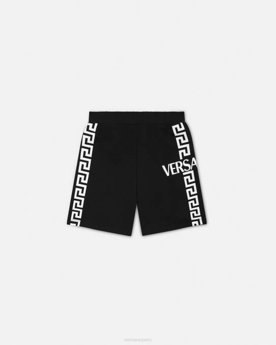 Versace ropa niños shorts deportivos con logo 6BPV2098 negro