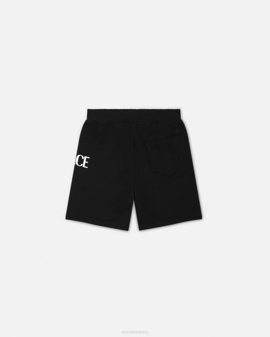 Versace ropa niños shorts deportivos con logo 6BPV2098 negro