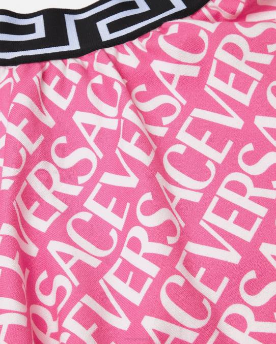 Versace ropa niños shorts deportivos integrales 6BPV1975 rosa y estampado