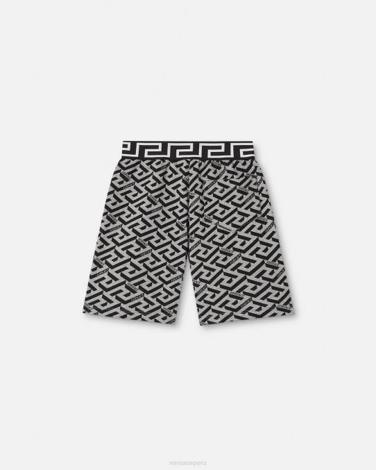 Versace ropa niños shorts deportivos la greca 6BPV2116 gris y estampado