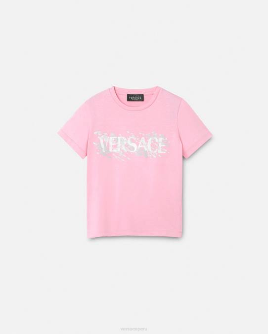 Versace ropa niños camiseta con logo 6BPV2011 rosa