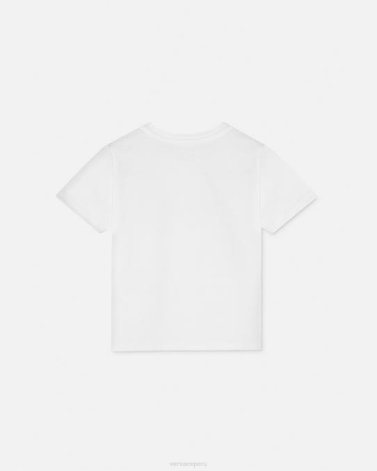Versace ropa niños camiseta con logo para bebé 6BPV1883 blanco y estampado