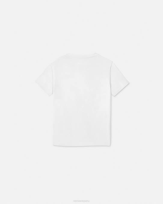 Versace ropa niños camiseta con logo y taza de viaje 6BPV2018 blanco y estampado