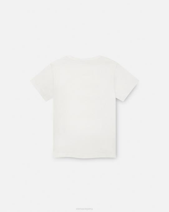 Versace ropa niños camiseta con medusa de cristal 6BPV1964 blanco