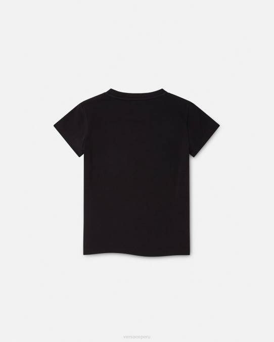 Versace ropa niños camiseta con tachuelas y medusa 6BPV2025 negro