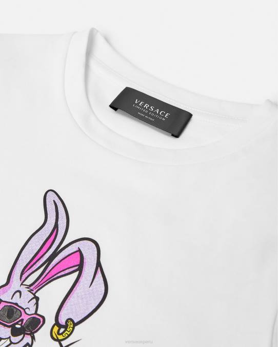 Versace ropa niños camiseta del conejo del año nuevo lunar 6BPV1990 rosa