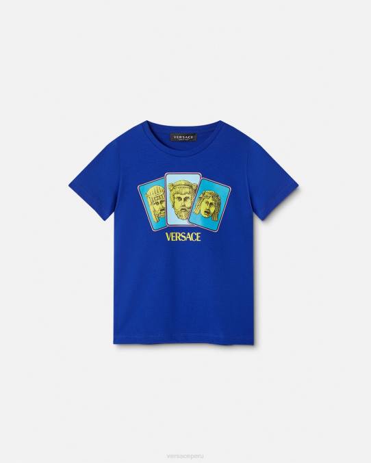 Versace ropa niños camiseta le maschere 6BPV2121 azul