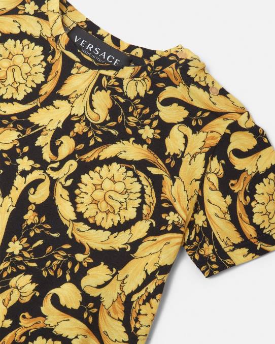 Versace ropa niños camiseta para bebé barroco 6BPV1859 imprimir