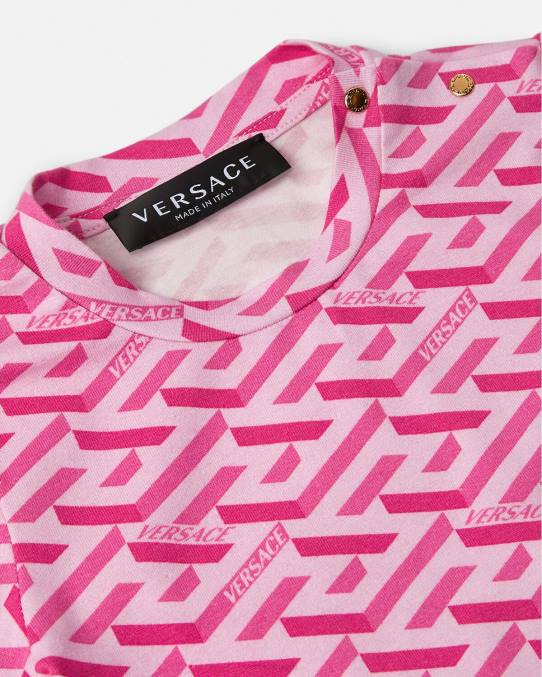Versace ropa niños camiseta para bebé la greca 6BPV1874 rosa