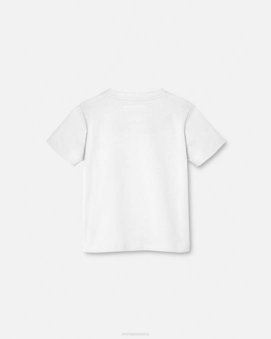 Versace ropa niños camiseta para bebé medusa 6BPV1863 blanco negro