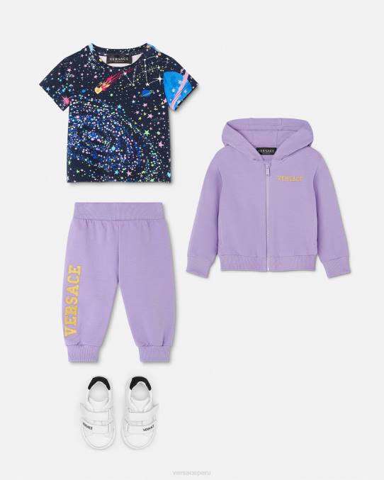 Versace ropa niños medusa galaxia camiseta para bebé 6BPV1852 imprimir