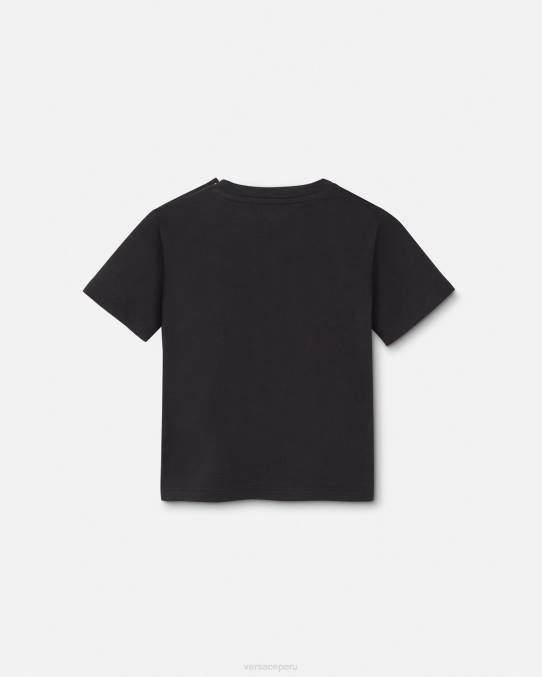 Versace ropa niños taza de viaje camiseta para bebé 6BPV1925 negro y estampado