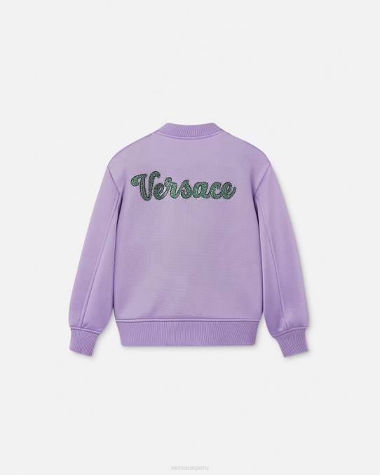 Versace ropa niños chaqueta bomber con logo 6BPV2016 lila