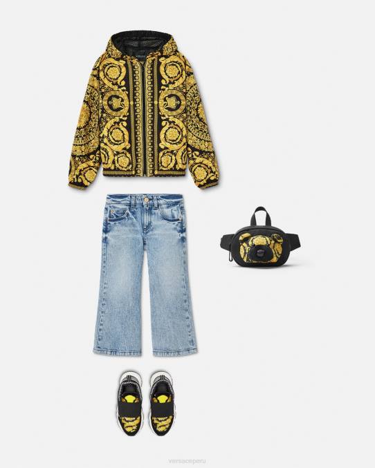 Versace ropa niños chaqueta cortavientos barroco 6BPV1983 imprimir