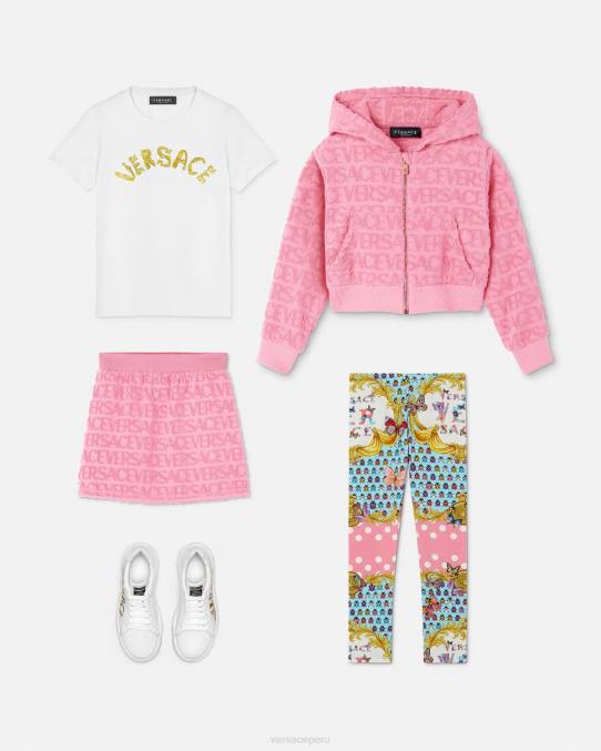 Versace ropa niños falda de toalla por toda la prenda 6BPV1947 rosa