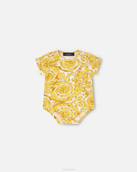 Versace ropa niños mameluco de bebé barroco 6BPV1829 imprimir