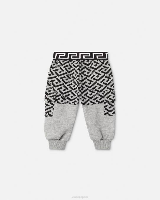 Versace ropa niños pantalon greca bebe 6BPV1911 gris