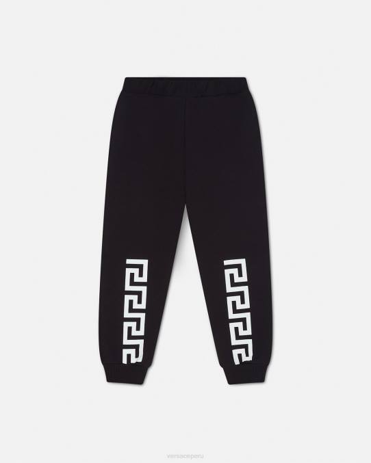 Versace ropa niños pantalones deportivos con greca 6BPV2099 negro