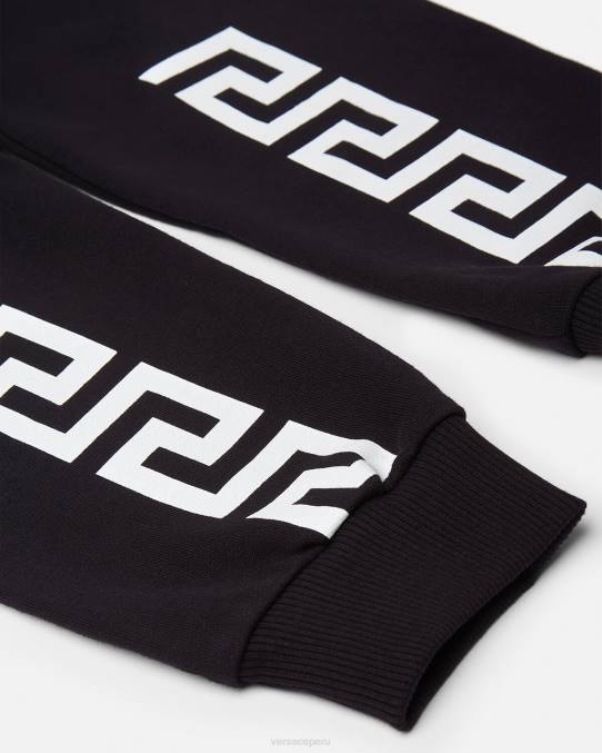 Versace ropa niños pantalones deportivos con greca 6BPV2099 negro