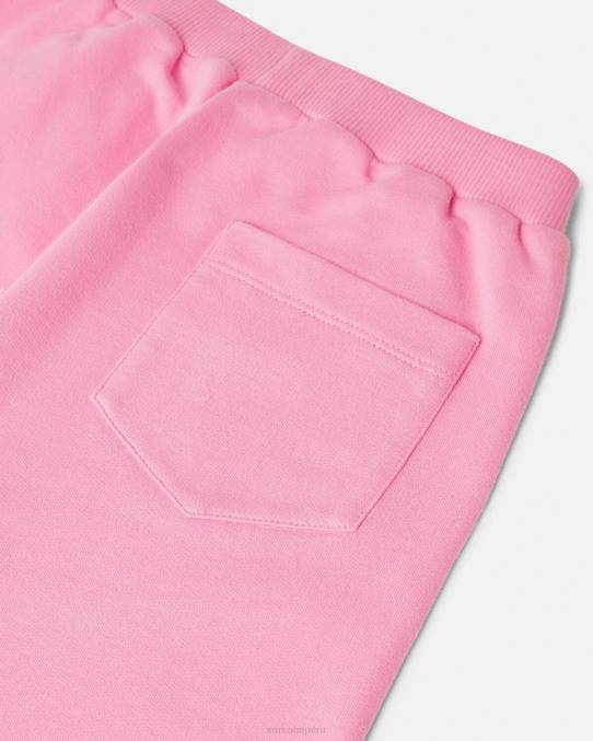 Versace ropa niños pantalones deportivos con logo de cristal 6BPV2023 rosa