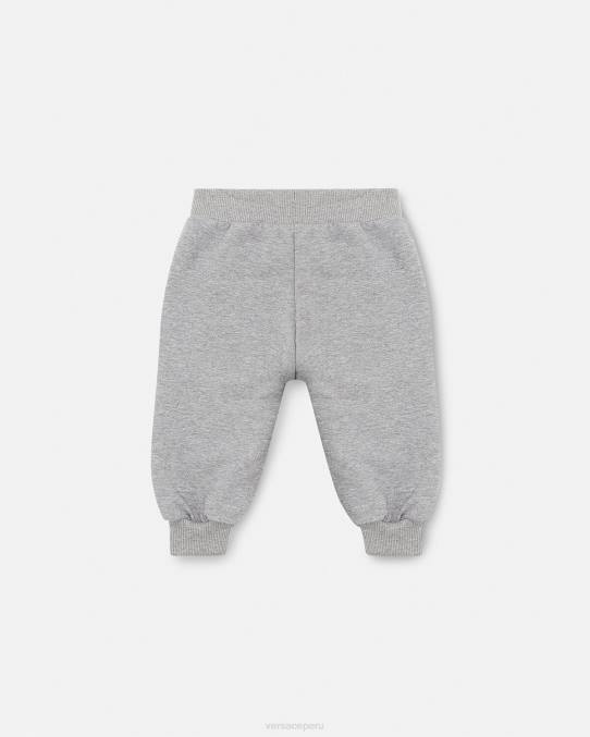 Versace ropa niños pantalones deportivos con logo para bebé 6BPV1862 gris