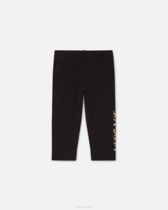 Versace ropa niños pantalones deportivos con logo para bebé 6BPV1864 negro