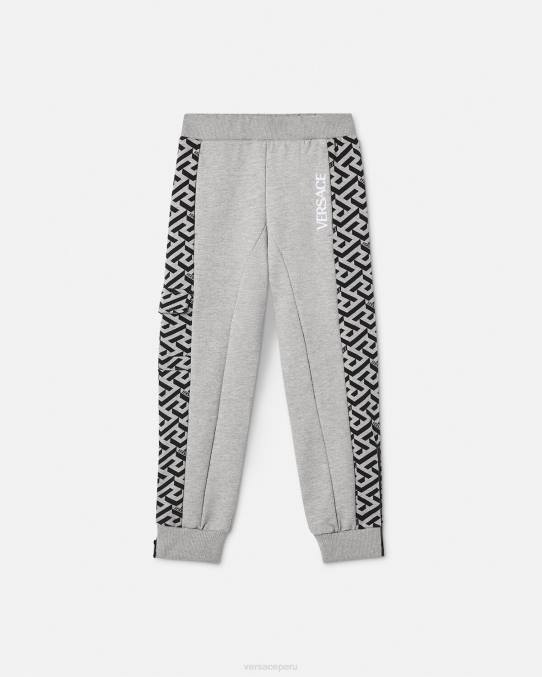 Versace ropa niños pantalones deportivos la greca 6BPV2114 gris