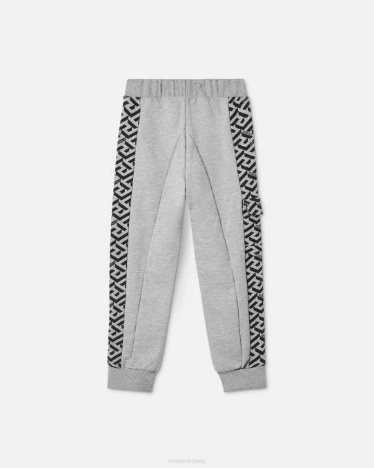 Versace ropa niños pantalones deportivos la greca 6BPV2114 gris