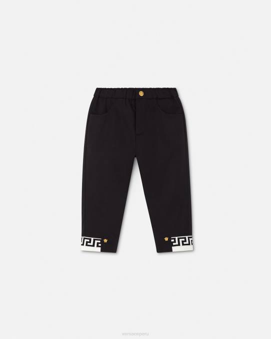 Versace ropa niños pantalon greca bebe 6BPV1906 negro