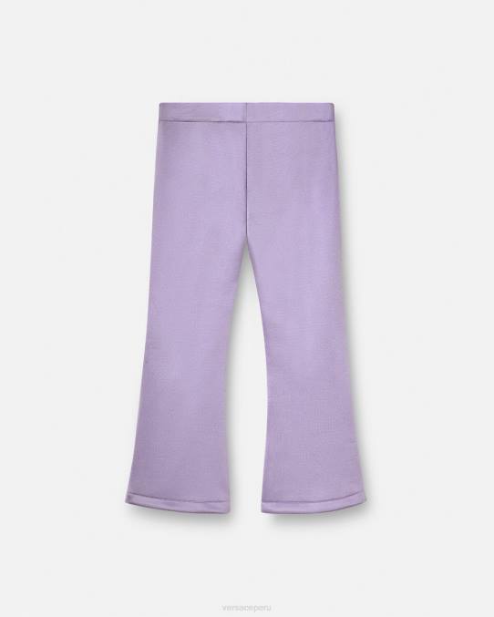 Versace ropa niños pantalones con logo de cristal 6BPV2022 lila