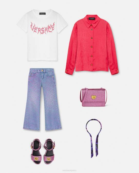 Versace ropa niños vaqueros por toda la prenda 6BPV1979 imprimir