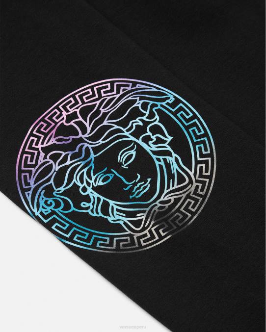Versace ropa niños legging con medusa greca 6BPV1945 negro y estampado