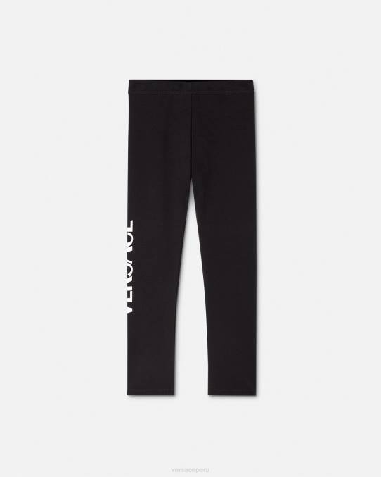 Versace ropa niños leggins con logo 6BPV2015 negro