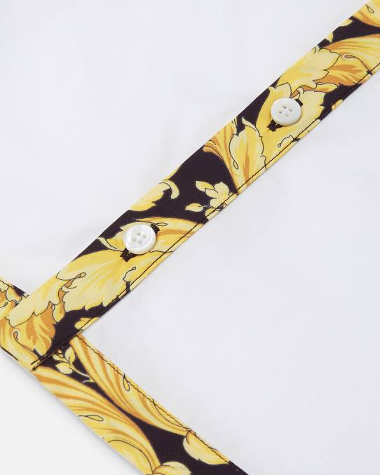 Versace ropa niños camisa de bebé barroco 6BPV1901 blanco y estampado