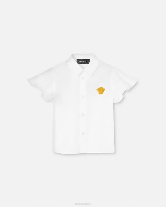 Versace ropa niños camisa de bebé medusa 6BPV1854 Oro blanco