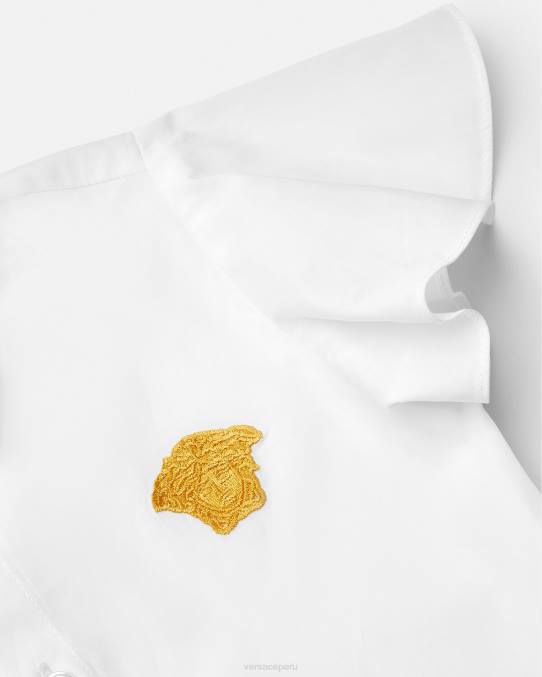 Versace ropa niños camisa de bebé medusa 6BPV1854 Oro blanco