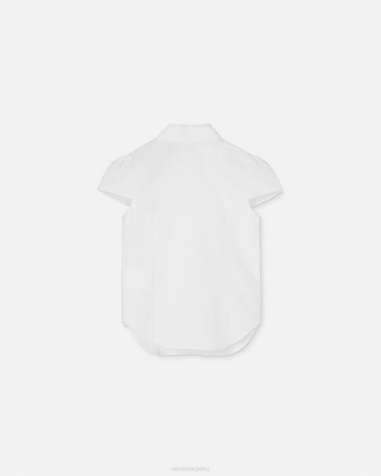 Versace ropa niños camisa de manga corta con medusa 6BPV1936 Oro blanco