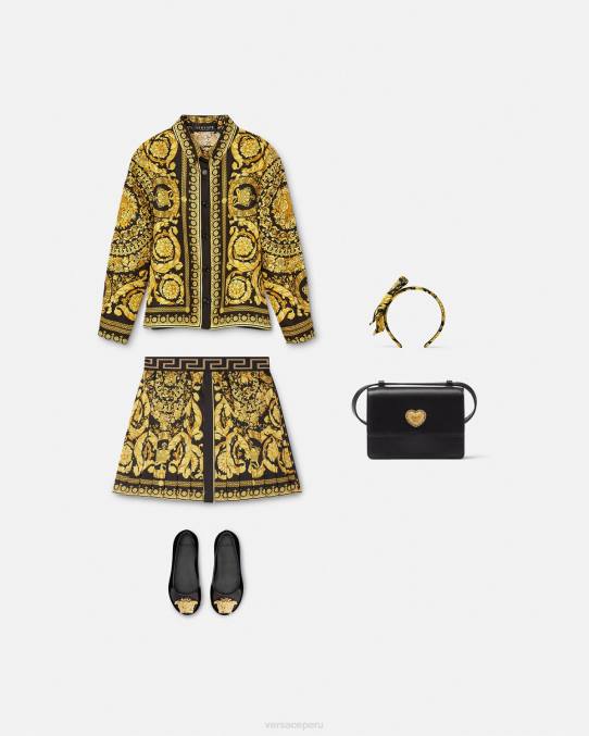 Versace ropa niños camisa de seda barroco 6BPV1954 imprimir