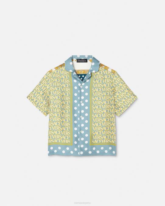 Versace ropa niños camisa de seda entera 6BPV2091 imprimir
