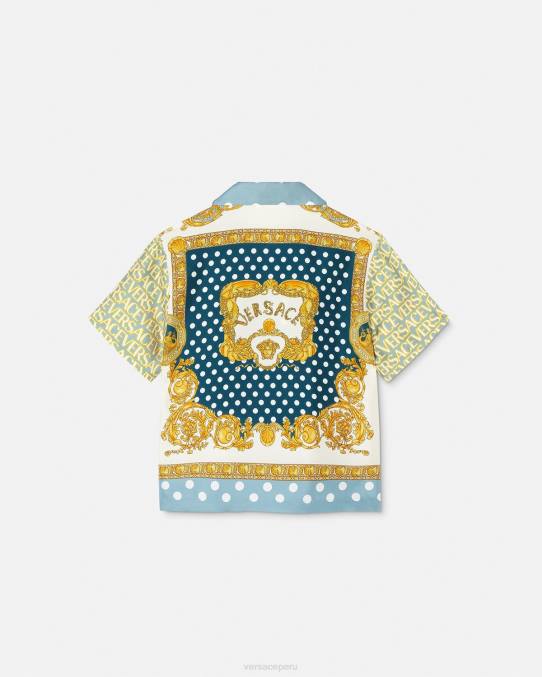 Versace ropa niños camisa de seda entera 6BPV2091 imprimir