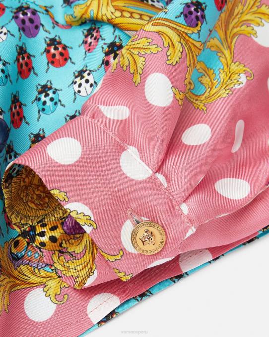 Versace ropa niños camisa de seda mariposas 6BPV1940 imprimir