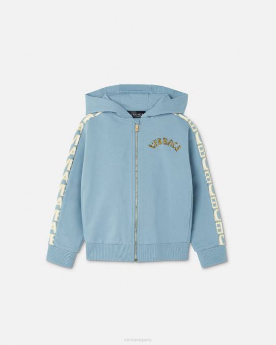 Versace ropa niños sudadera con capucha 6BPV2083 azul claro