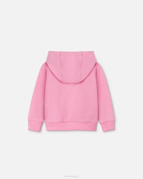 Versace ropa niños sudadera con capucha para bebé con imperdible 6BPV1919 rosa