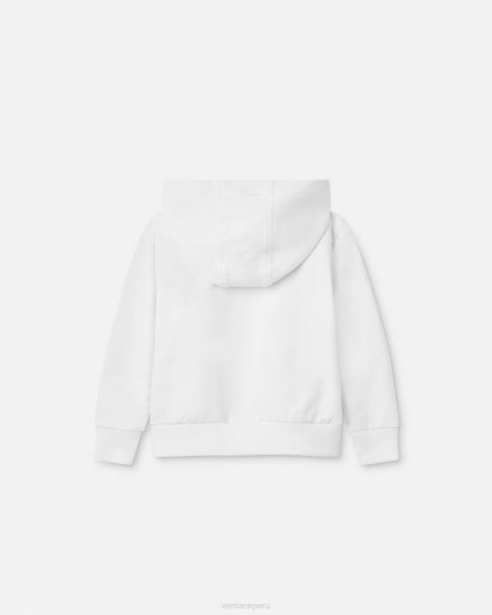 Versace ropa niños sudadera con capucha para bebé con logo \"princesa\" 6BPV1868 blanco