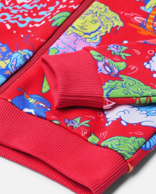 Versace ropa niños sudadera con capucha y cremallera para bebé medusa sunnies 6BPV1927 rojo