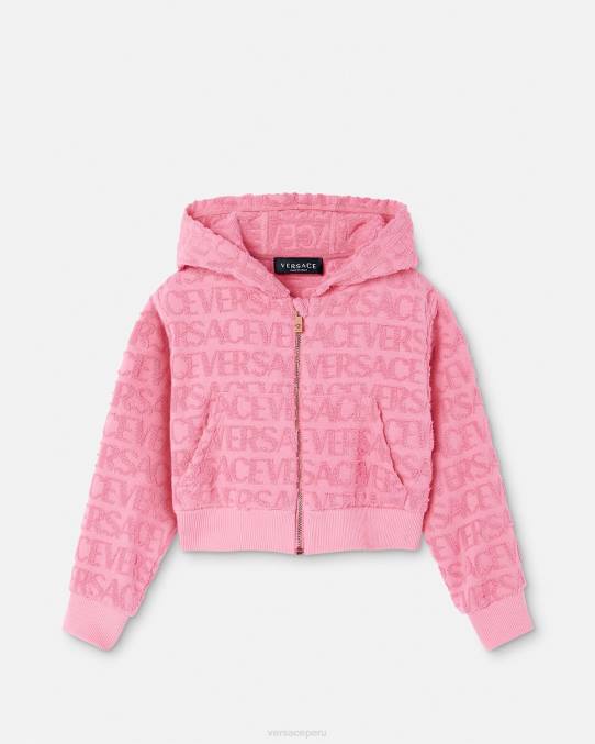 Versace ropa niños sudadera con capucha y toalla 6BPV1948 rosa