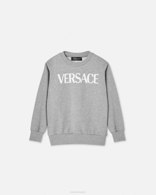 Versace ropa niños sudadera con logo 6BPV2095 gris