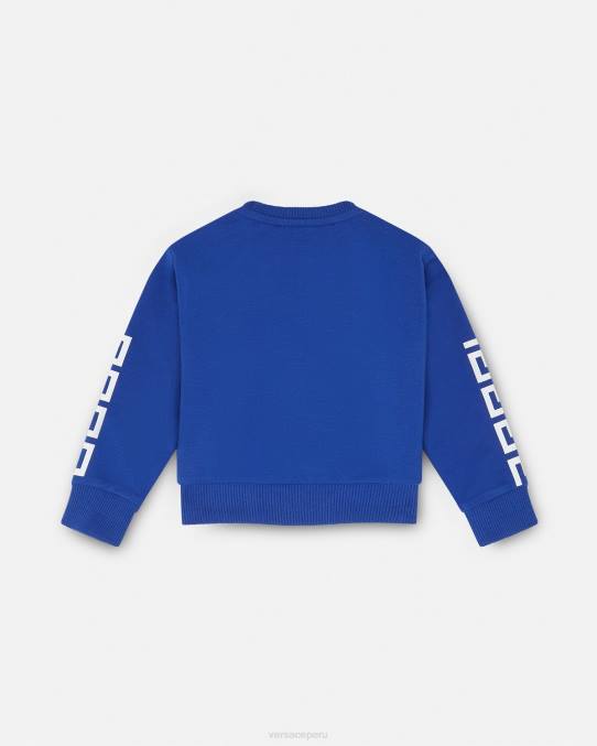Versace ropa niños sudadera con logo para bebé 6BPV1888 azul