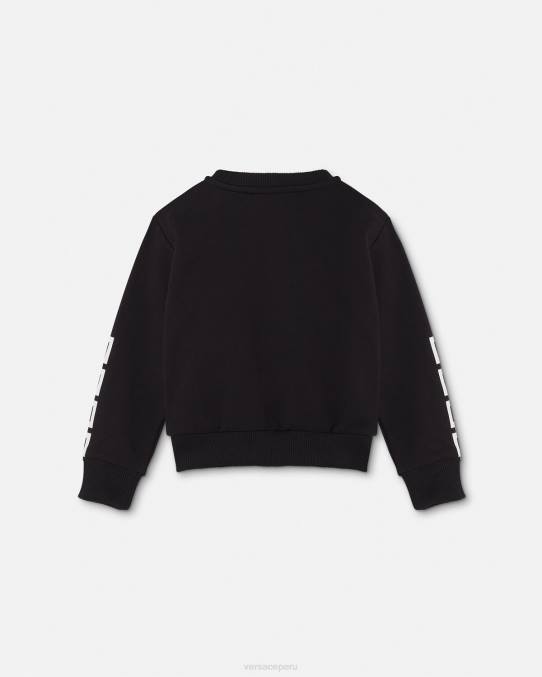 Versace ropa niños sudadera con logo para bebé 6BPV1905 negro