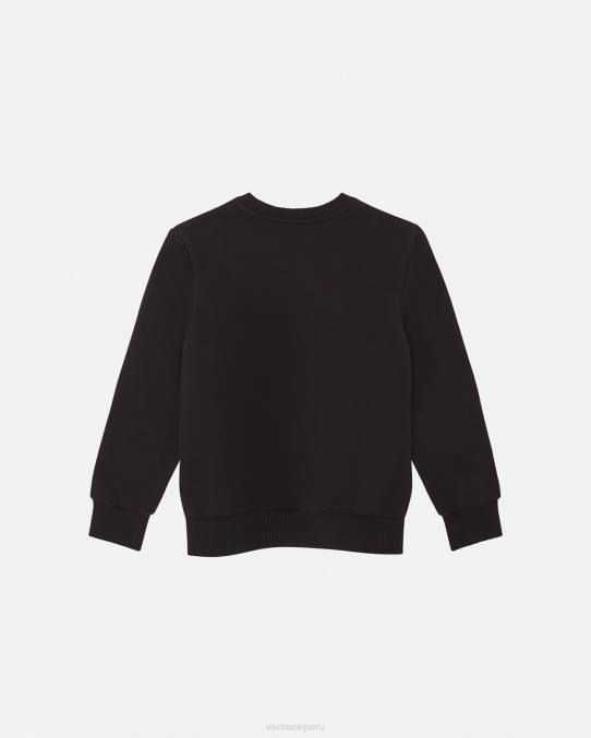 Versace ropa niños sudadera con medusa de cristal 6BPV1998 negro